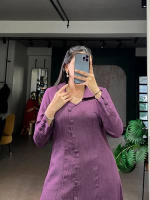 Purple A-LINE KURTI SET 2