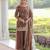 Brown floral embroidered salwar kameez