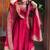 Red gota patti anarkali suit