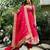 Red gota patti anarkali suit