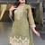 Light olive  embroidered sharara set