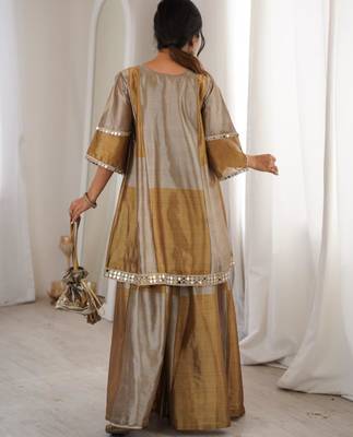 Golden kaftan-style co-ord set 3