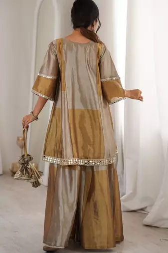 Golden kaftan-style co-ord set