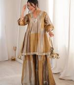 Golden kaftan-style co-ord set