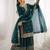 Dark green embroidered silk blend sharara suit
