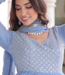 Blue anarkali set