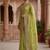 Light Parrot Green Color Patch Embroidered,Dori,Multi Thread And Zari With Sequins And Zircon Diamond Work Silk Saree