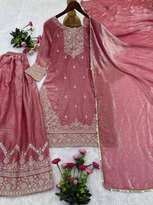 Pink sharara set 2