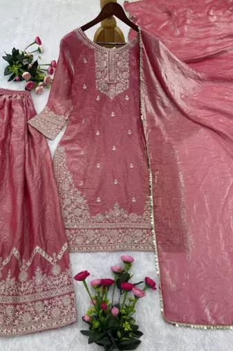 Pink sharara set