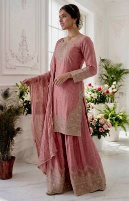 Pink sharara set 3
