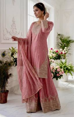 Pink sharara set 4