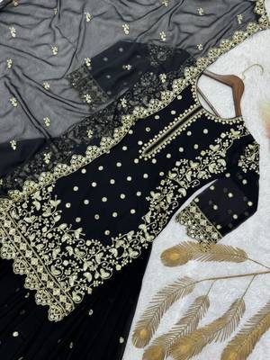 Black designer sharara suit 2