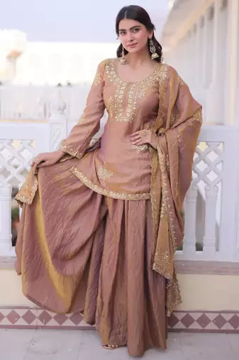 Light brown suit