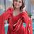 Red anarkali suit with dupatta