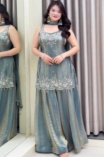 Grey sharara set