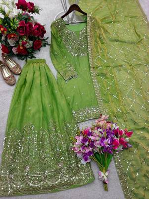 Green sharara suit 1