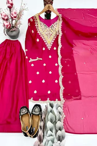Rani pink sharara set