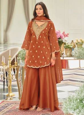 Light brown sharara set 3