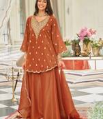 Light brown sharara set
