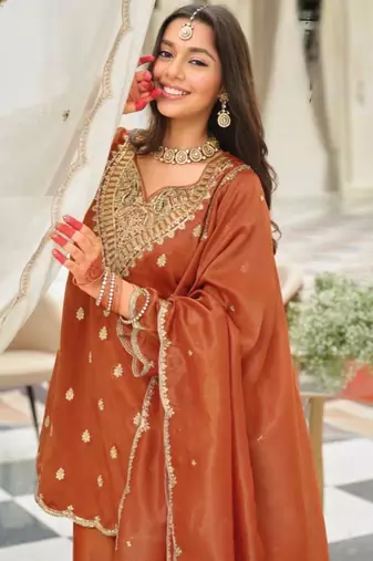 Light brown sharara set