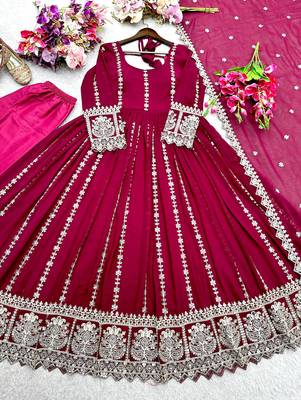 Rani pink anarkali sharara set 2