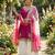 Dark magenta with white sharara set