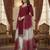Maroon kurta with white sharara set