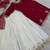 Maroon kurta with white sharara set