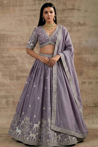 Light-Lavender Designer Premium Function Wear Lehenga Choli