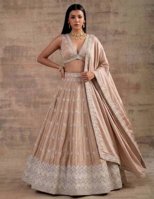 Cream Designer Premium Function Wear Lehenga Choli 1