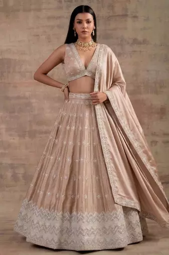 Cream Designer Premium Function Wear Lehenga Choli