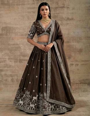 Brown Designer Premium Function Wear Lehenga Choli 2