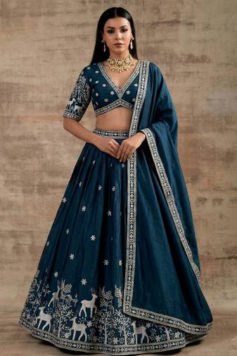 Dark-Teal Designer Premium Function Wear Lehenga Choli