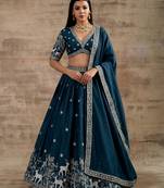 Dark-Teal Designer Premium Function Wear Lehenga Choli
