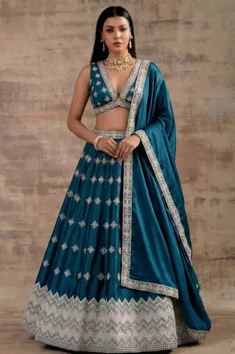 Teal Designer Premium Function Wear Lehenga Choli