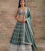 Aqua-Blue Designer Premium Function Wear Lehenga Choli