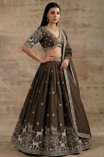 Brown Designer Premium Function Wear Lehenga Choli