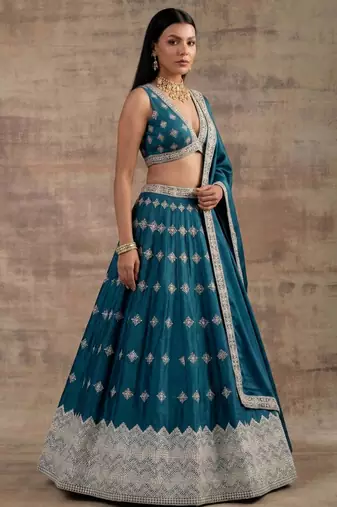 Teal Designer Premium Function Wear Lehenga Choli