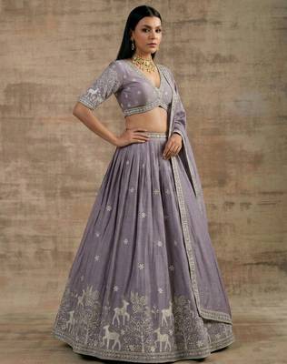 Light-Lavender Designer Premium Function Wear Lehenga Choli 2