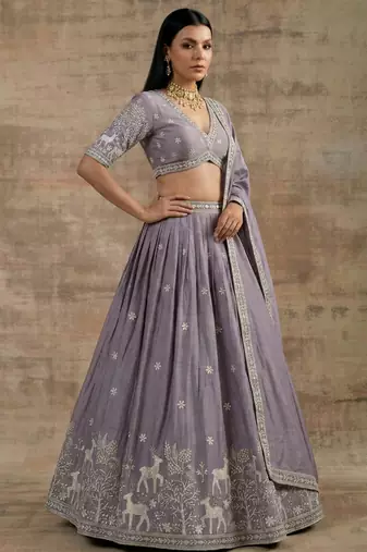 Light-Lavender Designer Premium Function Wear Lehenga Choli