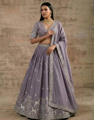 Light-Lavender Designer Premium Function Wear Lehenga Choli 3