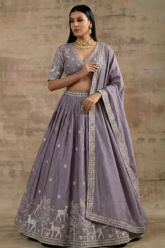 Light-Lavender Designer Premium Function Wear Lehenga Choli