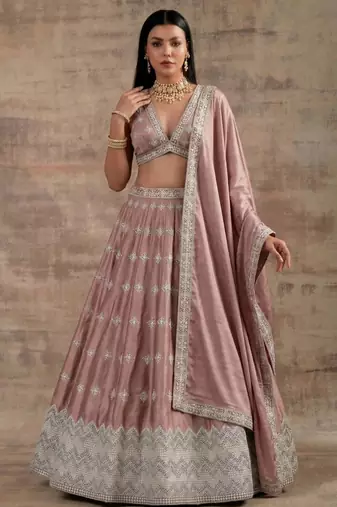 Light-Pink Designer Premium Function Wear Lehenga Choli