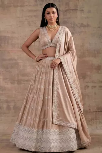 Cream Designer Premium Function Wear Lehenga Choli