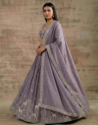 Light-Lavender Designer Premium Function Wear Lehenga Choli 4