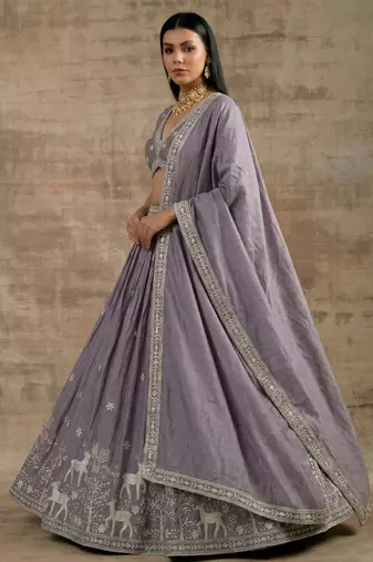 Light-Lavender Designer Premium Function Wear Lehenga Choli