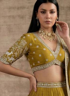 Gold Designer Premium Function Wear Lehenga Choli 3