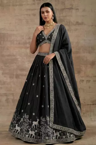 Black Designer Premium Function Wear Lehenga Choli