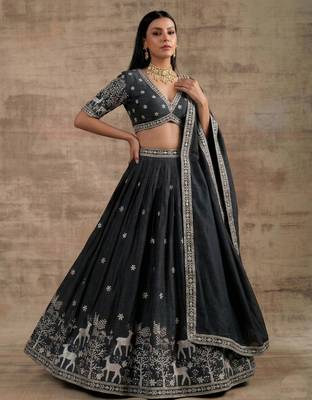 Black Designer Premium Function Wear Lehenga Choli 2