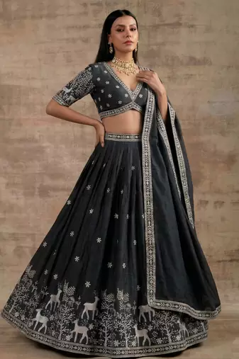 Black Designer Premium Function Wear Lehenga Choli